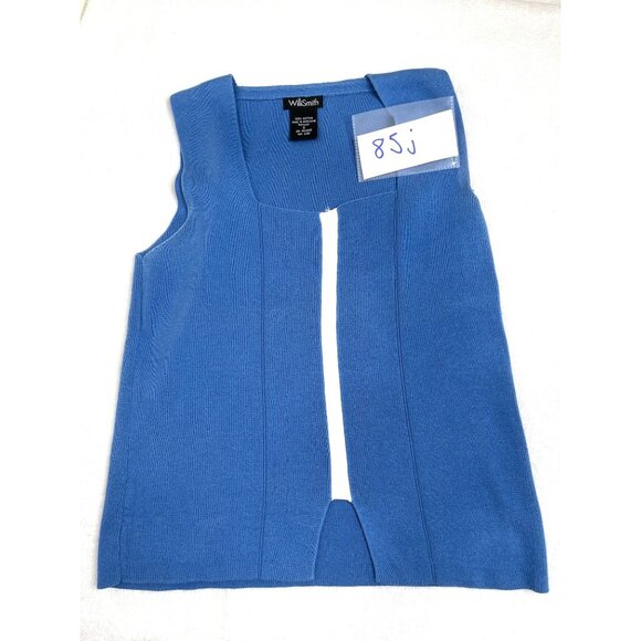 Willi Smith Blue Small Sleeveless Top 85j - Picture 6 of 6